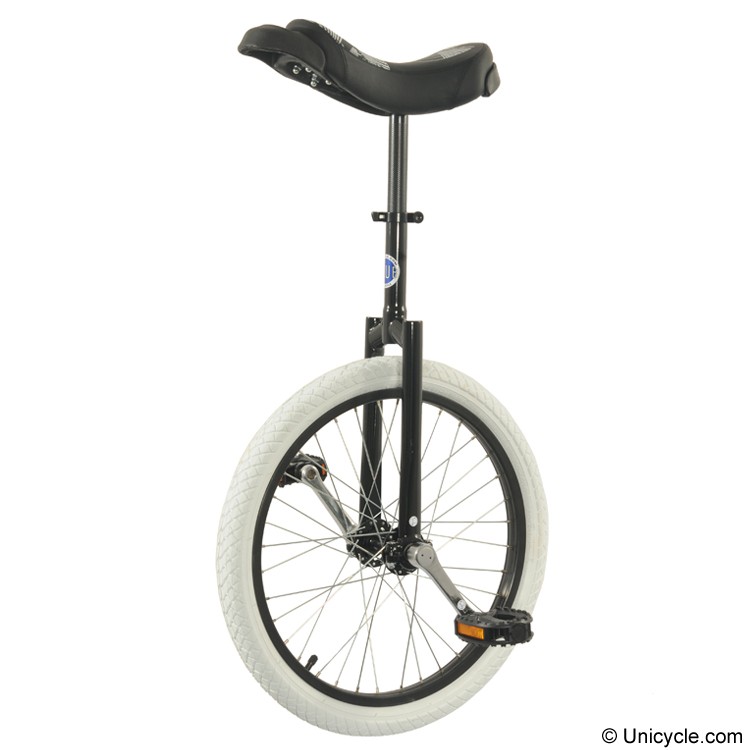 20" Club Freestyle Unicycle - Black with White Tyre
