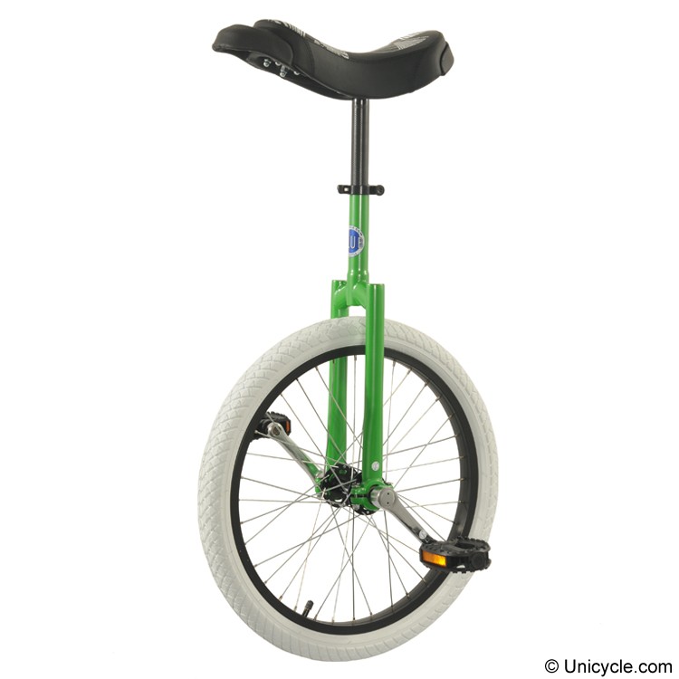 20" Club Freestyle Unicycle Geen with White Tyre